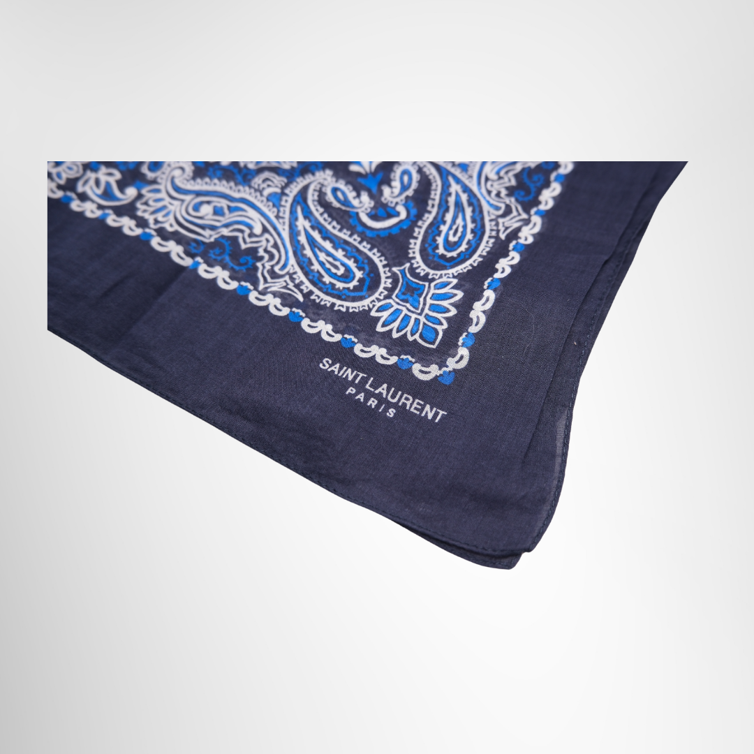 Navy Blue Paisley Bandana