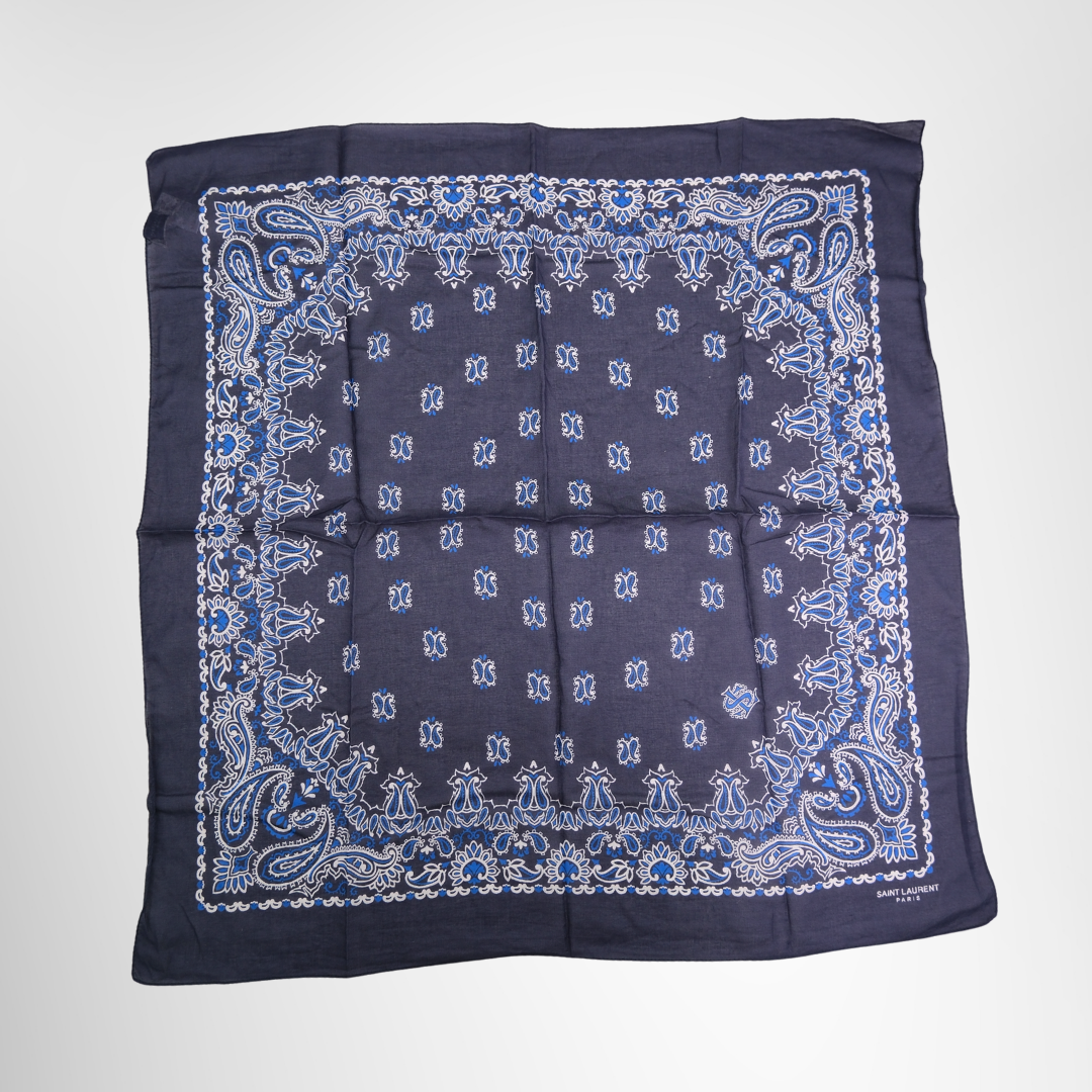 Navy Blue Paisley Bandana