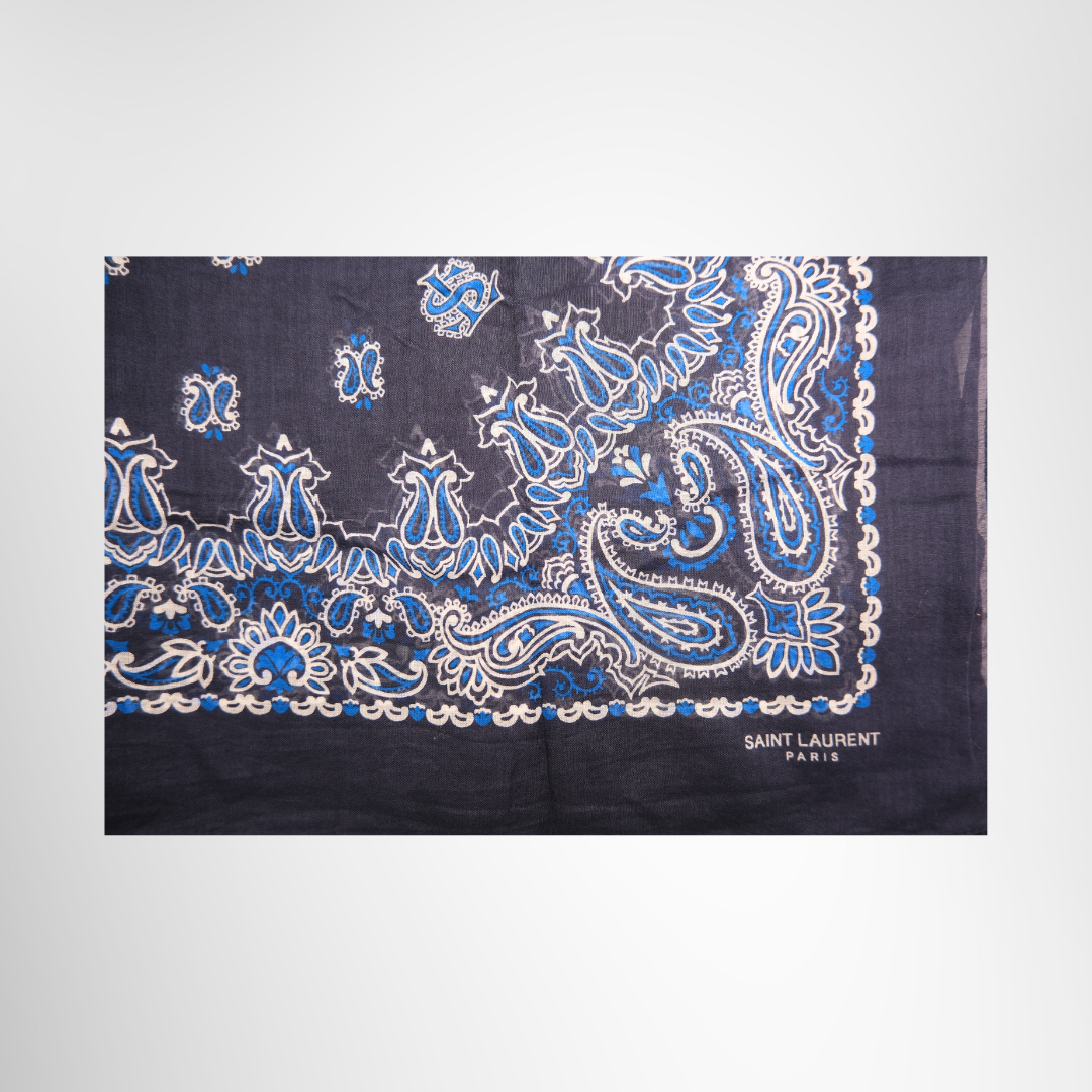 Navy Blue Paisley Bandana