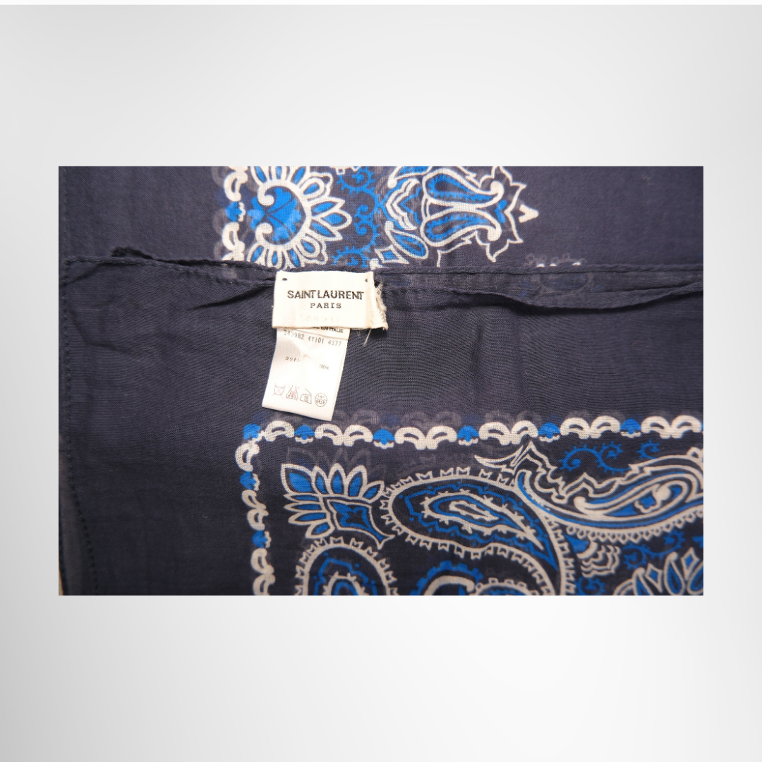 Navy Blue Paisley Bandana