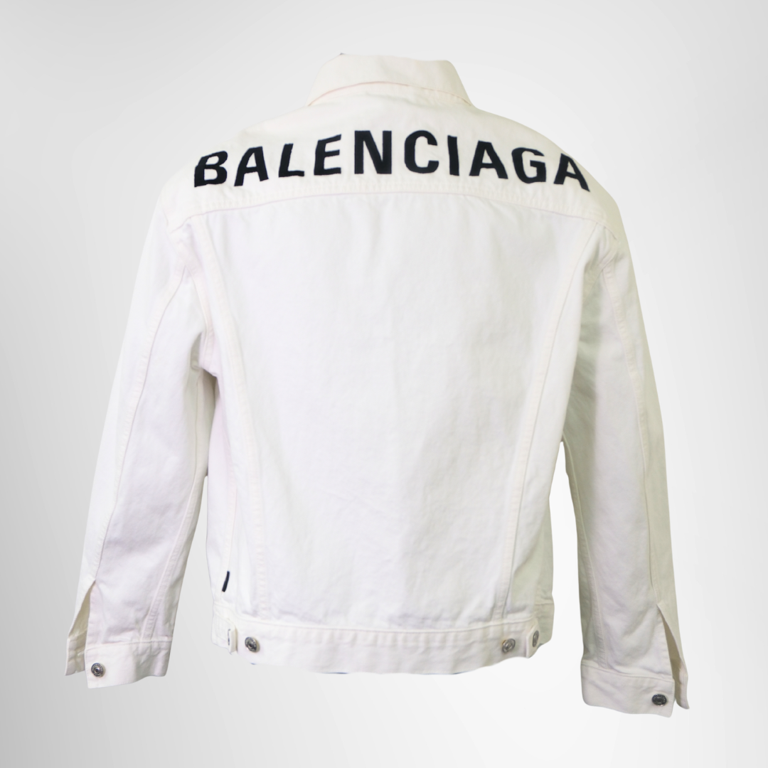 Oversized White Denim Jacket