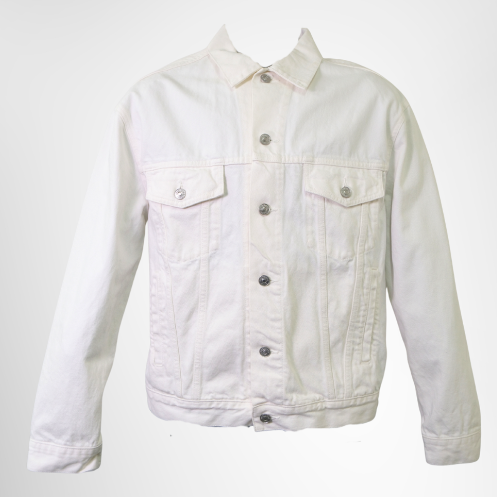 Oversized White Denim Jacket