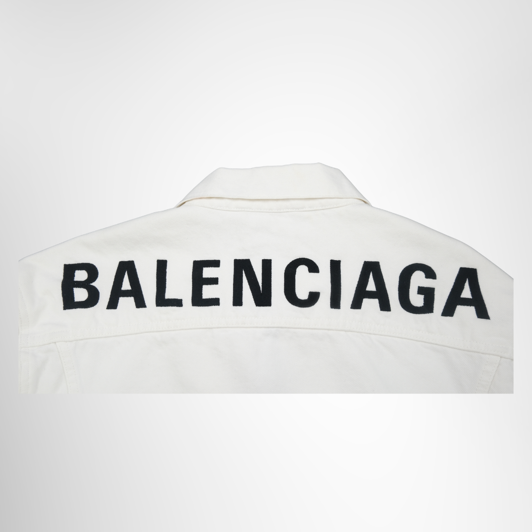 Oversized White Denim Jacket