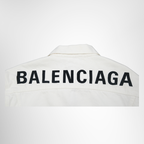 Balenciaga Oversized White Denim Jacket