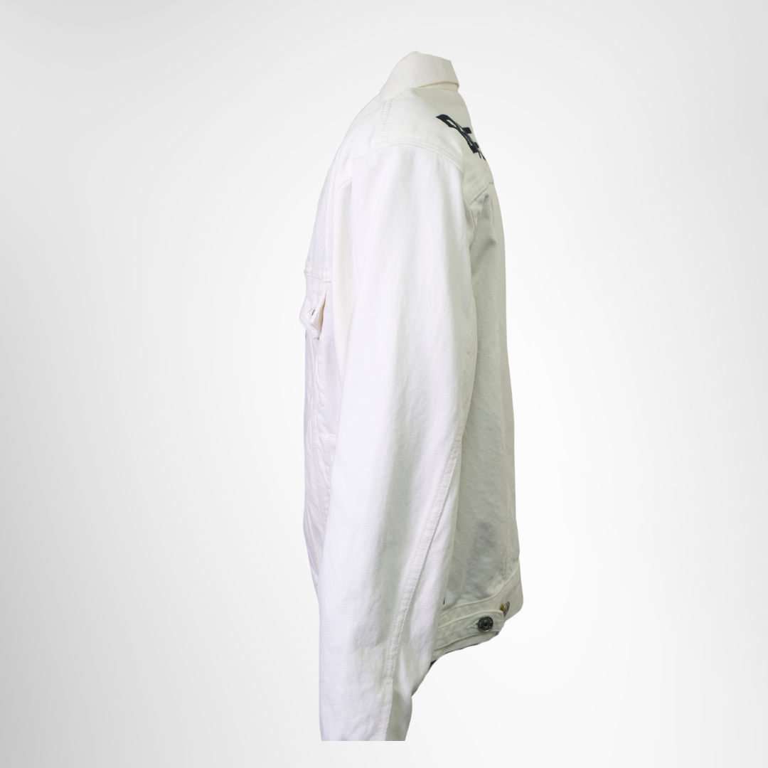 Oversized White Denim Jacket
