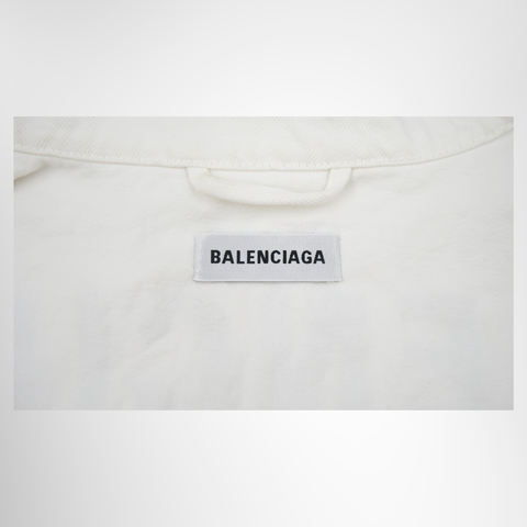 Balenciaga Oversized White Denim Jacket