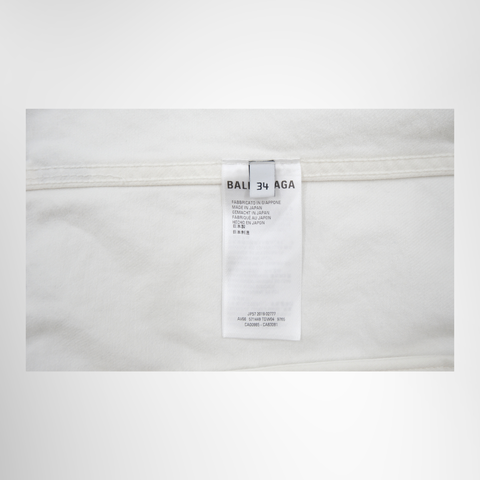 Balenciaga Oversized White Denim Jacket