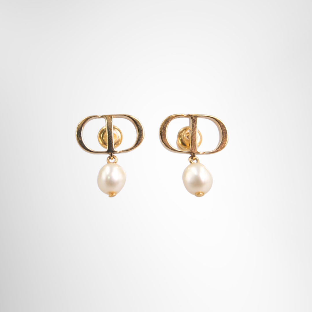 Petit CD Pearl Stud Earrings