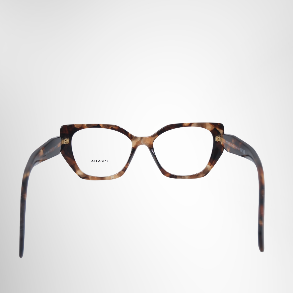 Prada Caramel Tortoise PR 18WV Prescription Glasses – Pre-Owned Luxury Brand Eyewear – Antonio & Co Back View