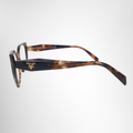 Prada Caramel Tortoise PR 18WV Prescription Glasses – Pre-Owned Luxury Brand Eyewear – Antonio & Co Side Exterior View