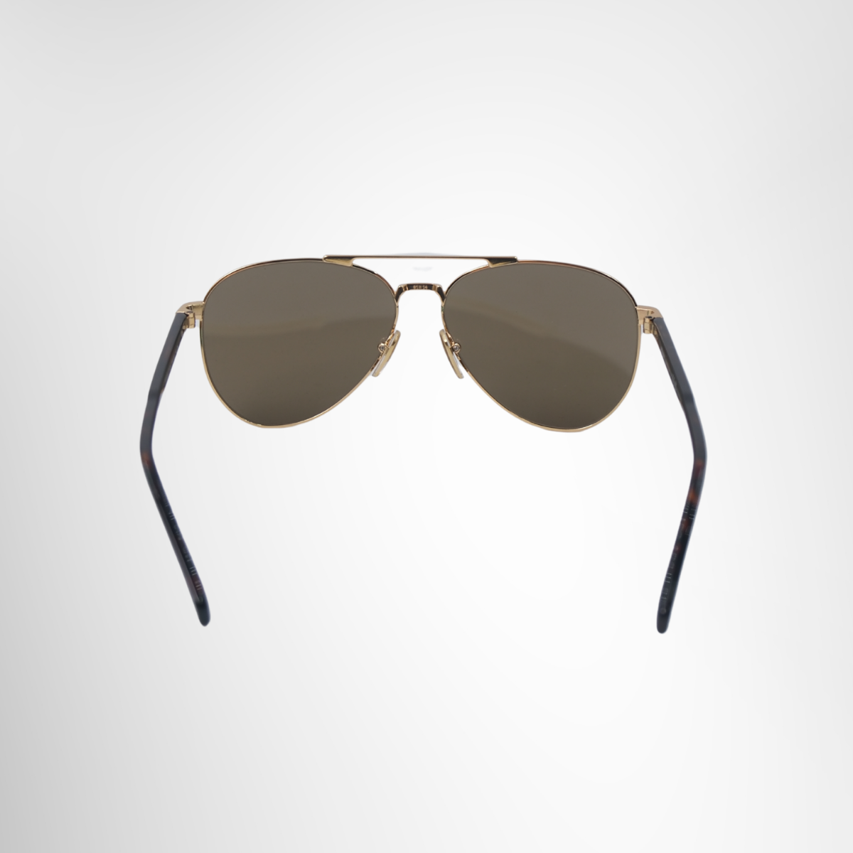 Prada Gold Frame Aviator Sunglasses – Pre-Owned Luxury Brand Eyewear – Antonio & Co Back View