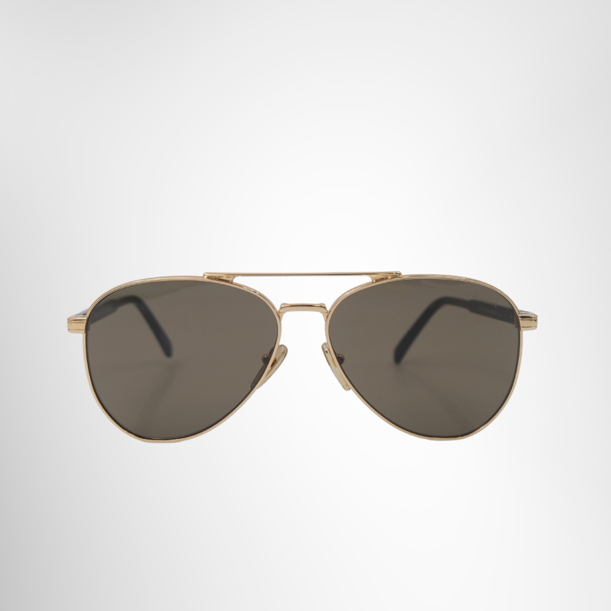 Prada Gold Frame Aviator Sunglasses – Pre-Owned Luxury Brand Eyewear – Antonio & Co Front Page