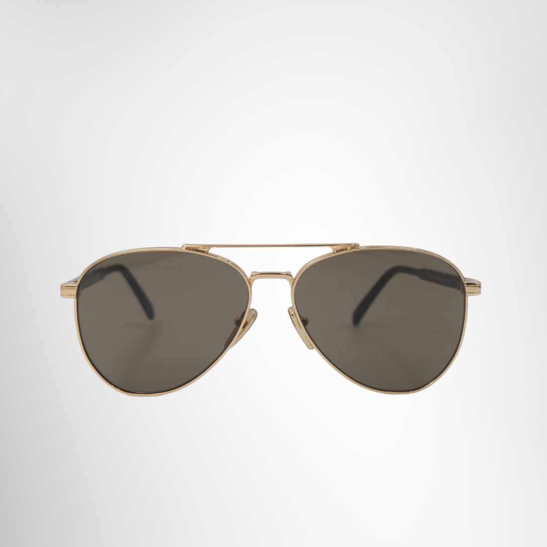 Prada Gold Frame Aviator Sunglasses – Pre-Owned Luxury Brand Eyewear – Antonio & Co Front Page