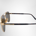 Prada Gold Frame Aviator Sunglasses – Pre-Owned Luxury Brand Eyewear – Antonio & Co Right Interior View