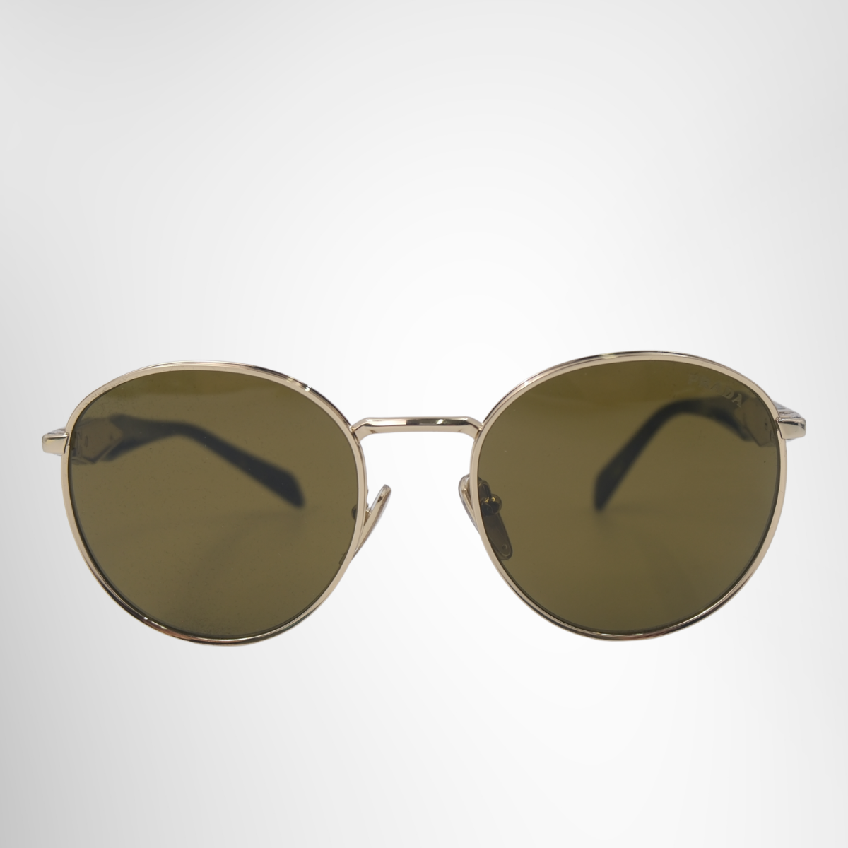 Prada Gold Metal Sunglasses – Pre-Owned Luxury Brand Sunglasses – Antonio & Co Front Page