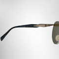 Prada Gold Metal Sunglasses – Pre-Owned Luxury Brand Sunglasses – Antonio & Co Left Interior View