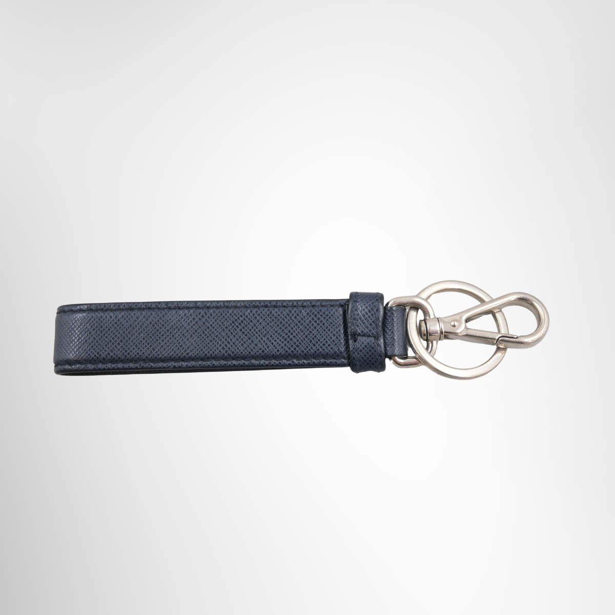 Leather Keychain in Dark Blue