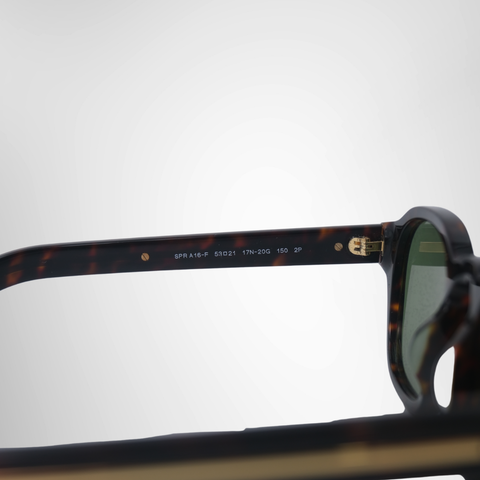 Prada Radica Tortoise Polarized Green Sunglasses – Pre-Owned Luxury Brand Sunglasses – Antonio & Co Left Interior View
