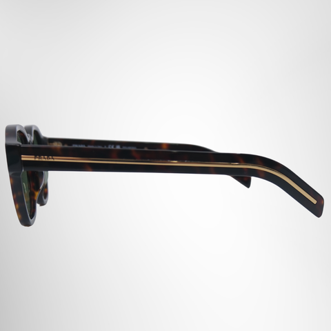 Prada Radica Tortoise Polarized Green Sunglasses – Pre-Owned Luxury Brand Sunglasses – Antonio & Co Side Exterior View