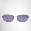 Prada Rectangular Rimless Metal Sunglasses – Pre-Owned Luxury Sunglasses – Antonio & Co Front Page