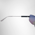Prada Rectangular Rimless Metal Sunglasses – Pre-Owned Luxury Sunglasses – Antonio & Co Left Interior View