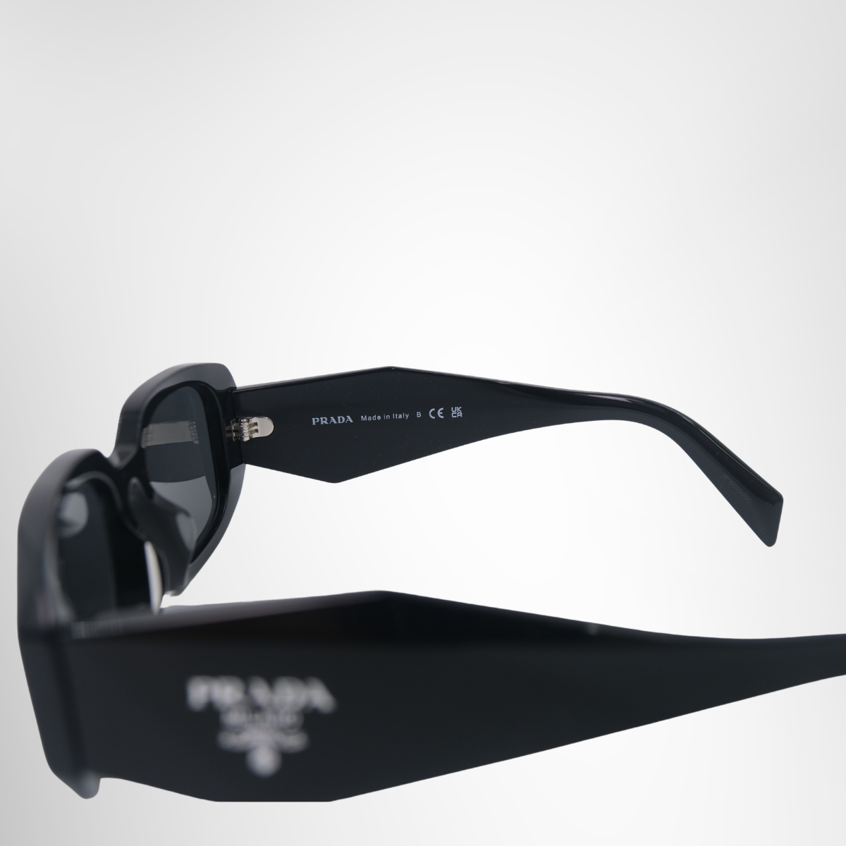 Prada Symbole Sunglasses – Pre-Owned Luxury Brand Sunglasses – Antonio & Co Right Interior View