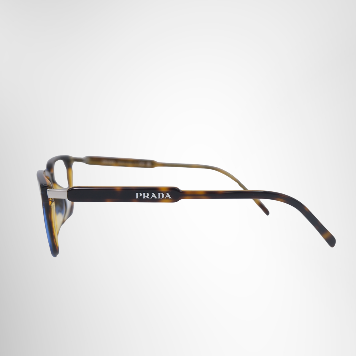 Prada Denim Tortoise PR 13YVF Eyewear – Pre-Owned Luxury Eyewear – Antonio & Co Side Exterior View