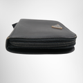 Prada Saffiano Leather Compact Zip Around Wallet – Pre-Owned Luxury Brand Wallet – Antonio & Co Side View