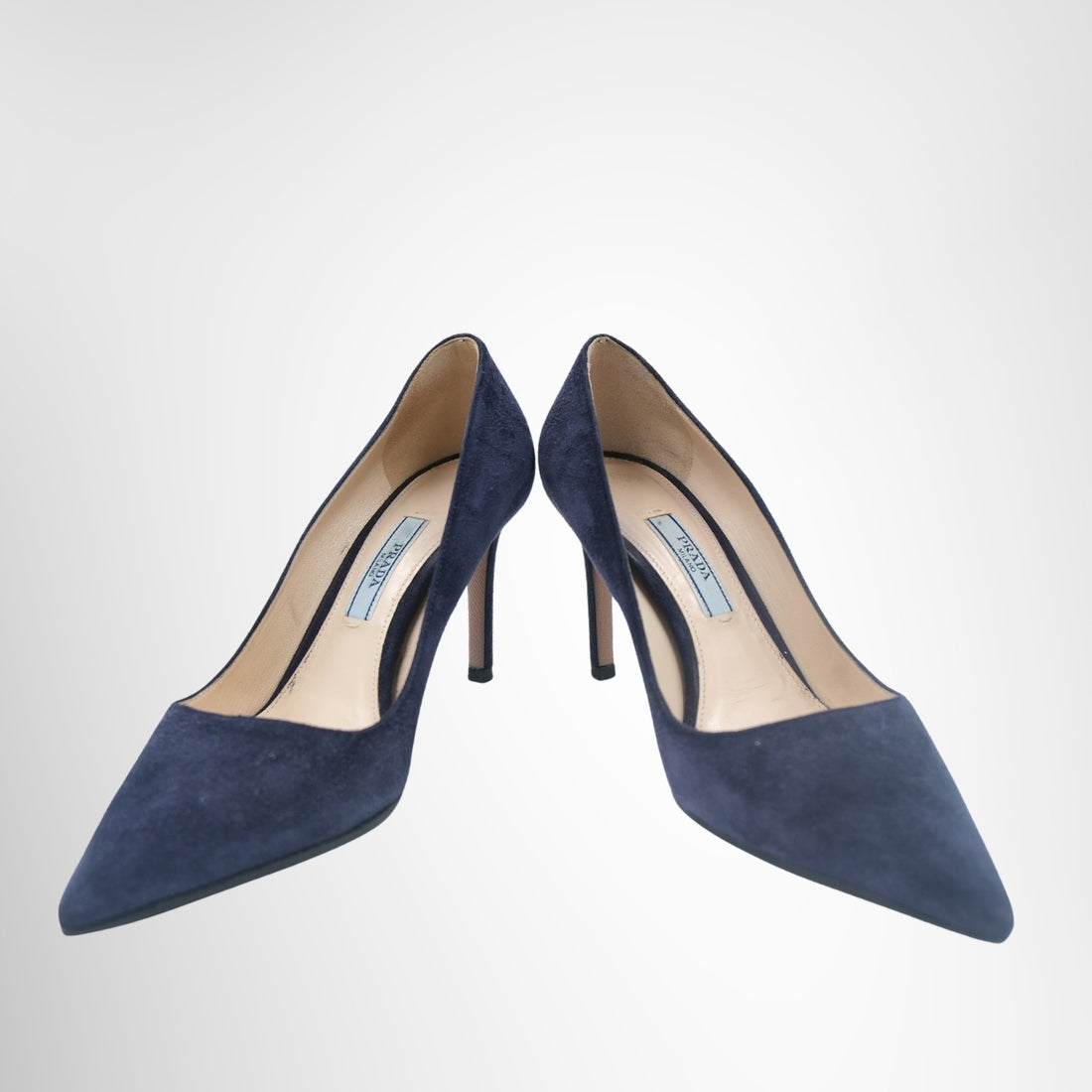Prada Suede Pointy Toe Pumps – Pre-Owned Luxury Brand Shoes – Antonio & Co Front Page
