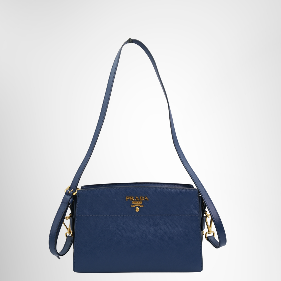 Prada Saffiano & Soft Calf Shoulder Bag – Pre-Owned Luxury Brand Bag – Antonio & Co – Front Page
