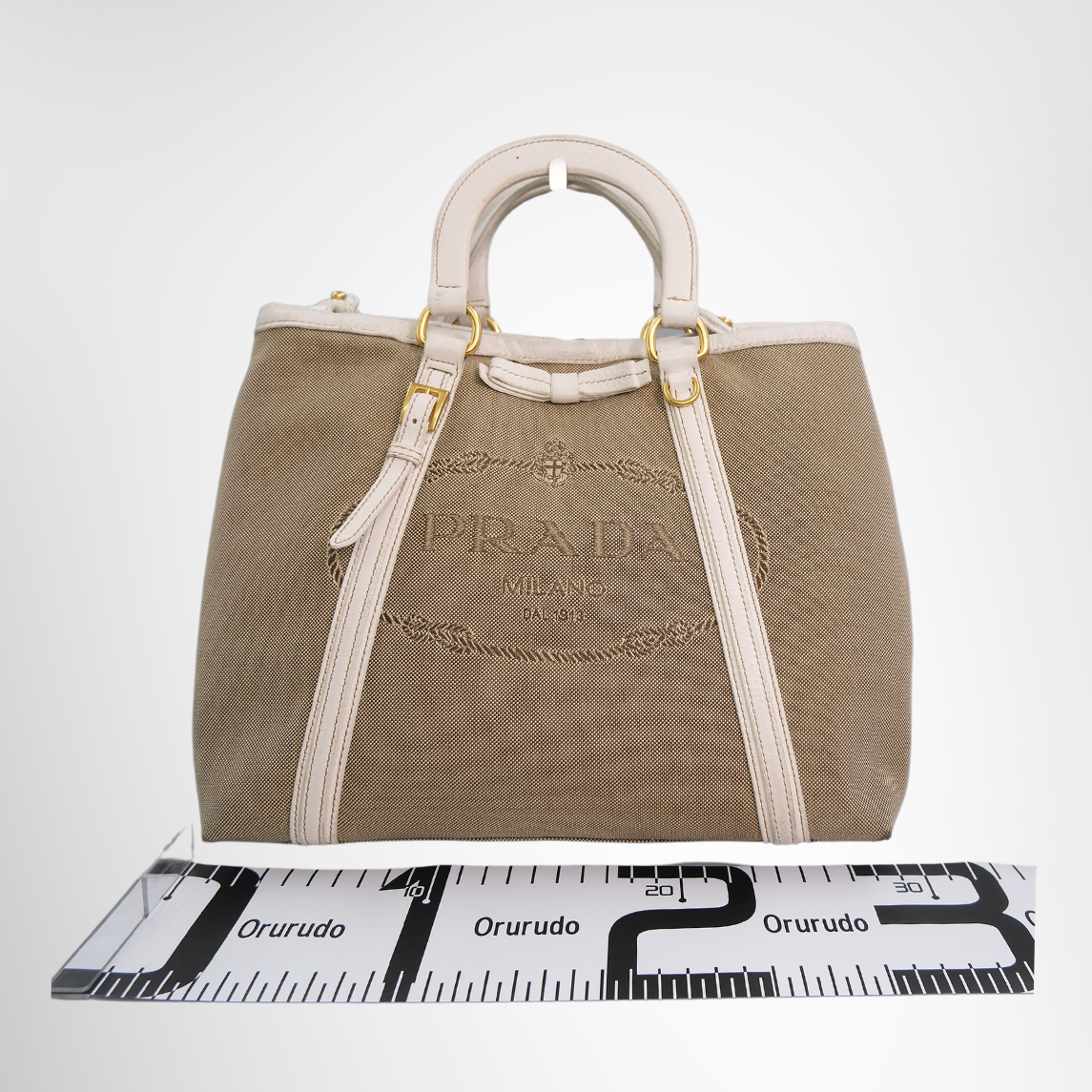 Logo Jacquard TotePrada Logo Jacquard 2-Way Tote Bag