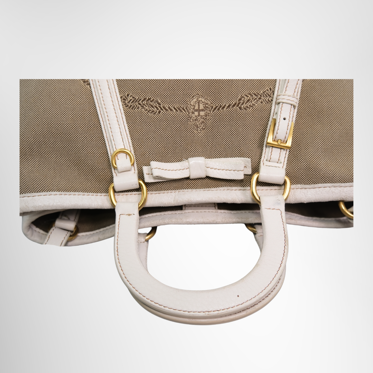 Logo Jacquard TotePrada Logo Jacquard 2-Way Tote Bag
