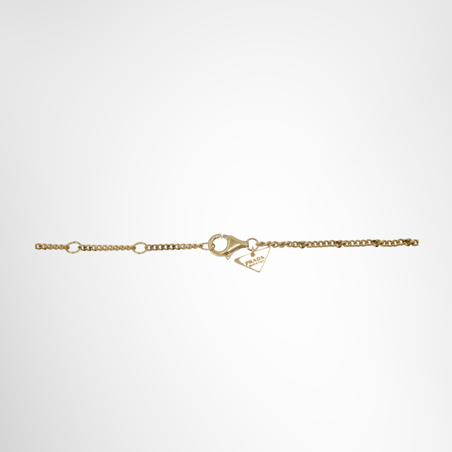 Prada Galleria Bag Necklace – Pre-Owned Luxury Accessory – Antonio & Co – Lock View