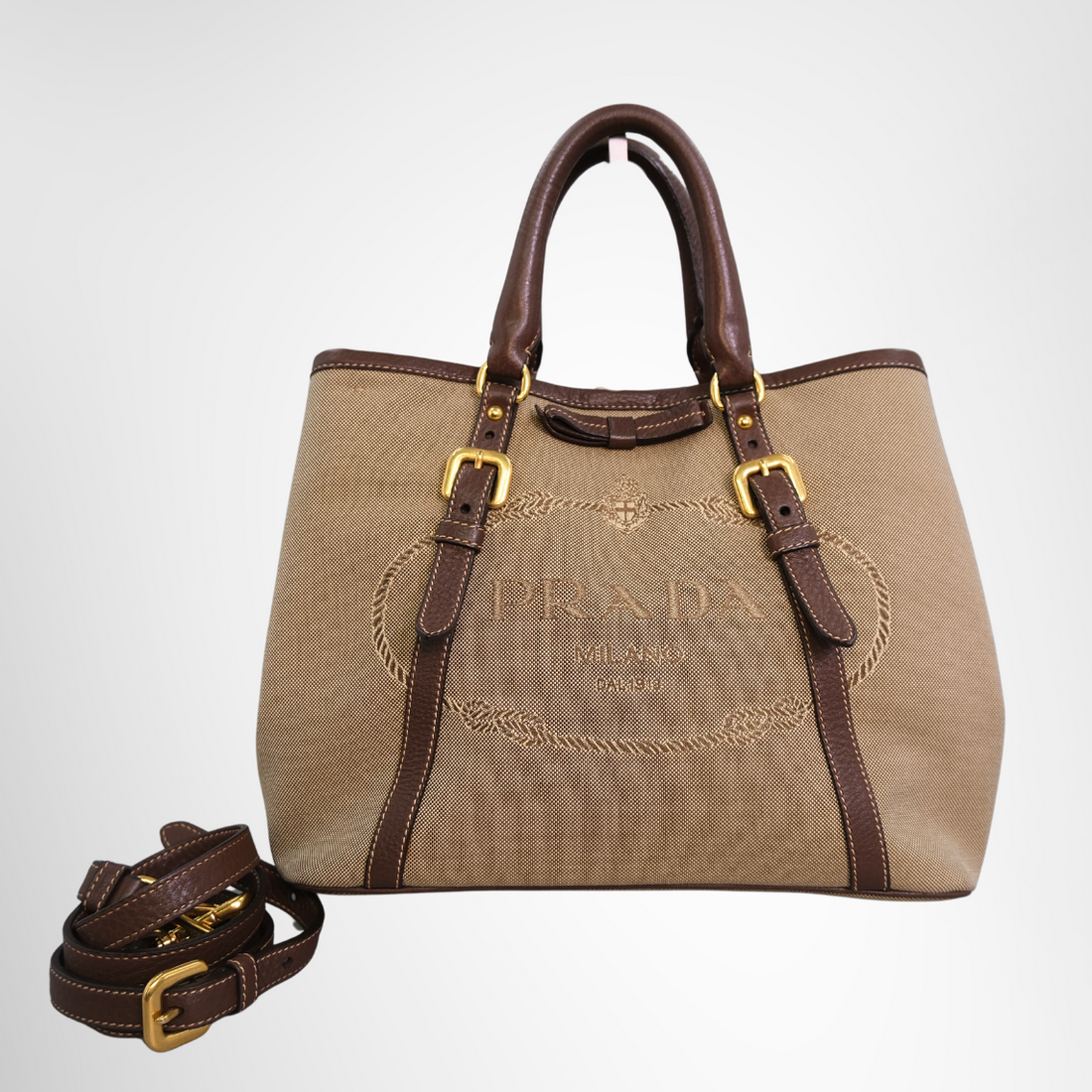 Logo Jacquard 2-Way Tote Bag