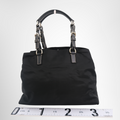 Prada Preowned Luxury Bag Black Nylon Tote Bag Back View