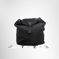 Prada Preowned Luxury Bag Black Re-Nylon Backpack Front View 2