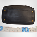 Prada Preowned Luxury Bag Black Vitello Grain Leather Double Handle Tote Bag Bottom View