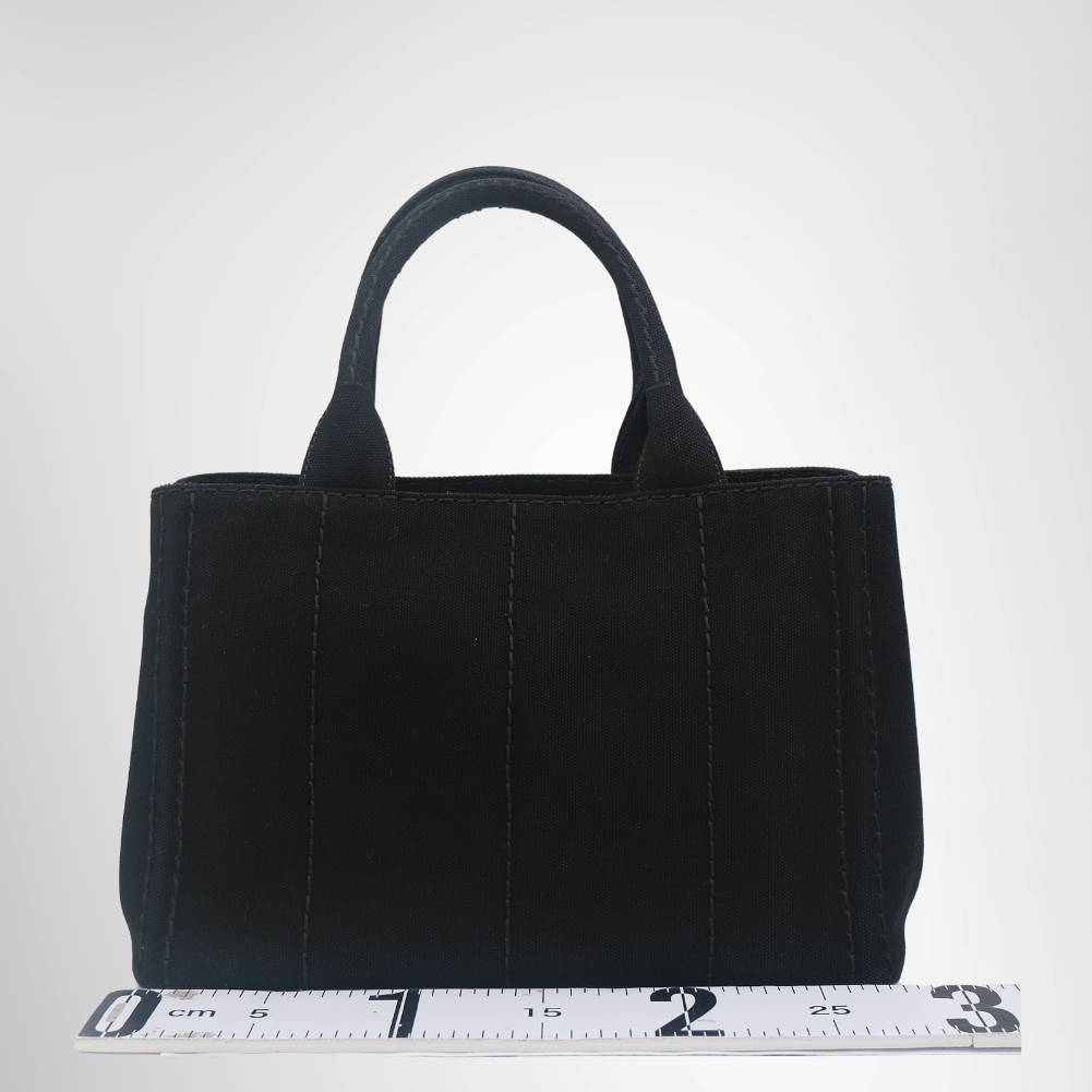 Prada Preowned Luxury Bag Canapa Black Back View