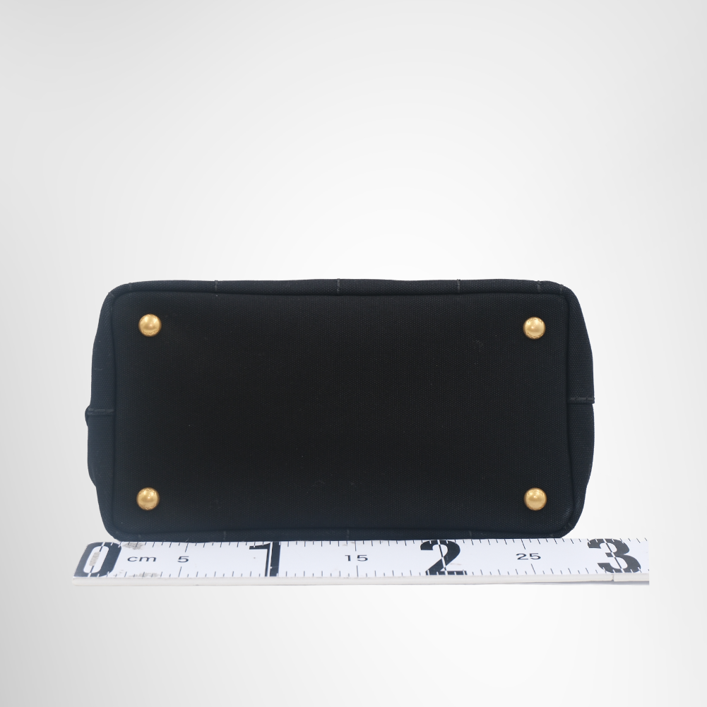 Prada Preowned Luxury Bag Canapa Black Bottom View
