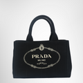 Prada Preowned Luxury Bag Canapa Black Front View