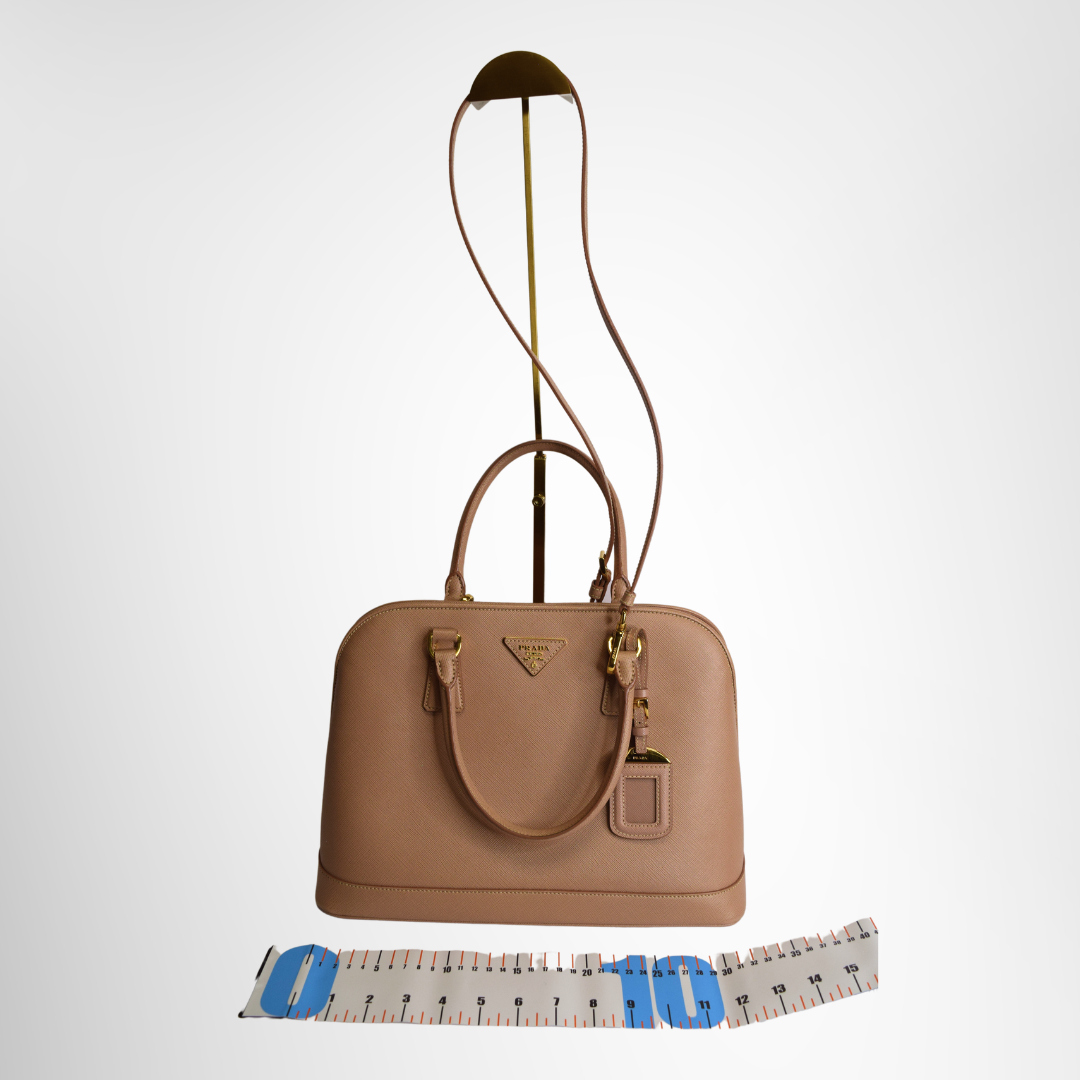 Prada Preowned Luxury Bag Promenade Saffiano Leather Bag Front View 2