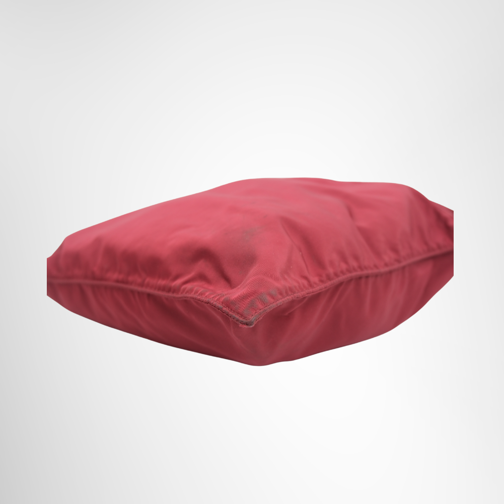 Prada Preowned Luxury Bag Tessuto Red Nylon Tote Bag Corner View 2