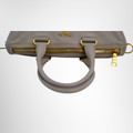 Prada Preowned Luxury Bauletto Vitello Daino Front Zip Satchel Bag Handle - Antonio & Co.
