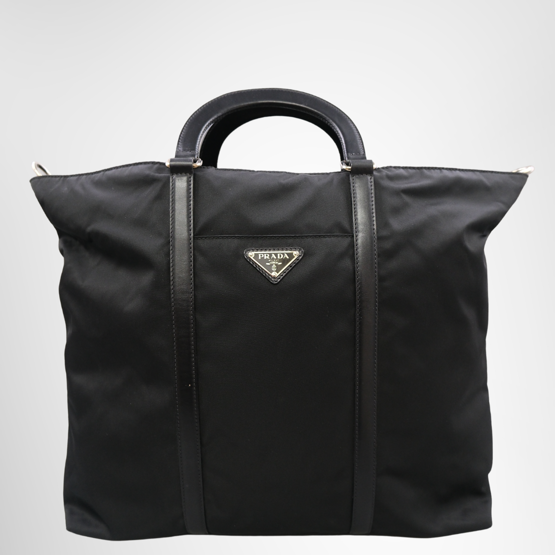 Prada Nylon 2-Way Shoulder Tote Bag – Black