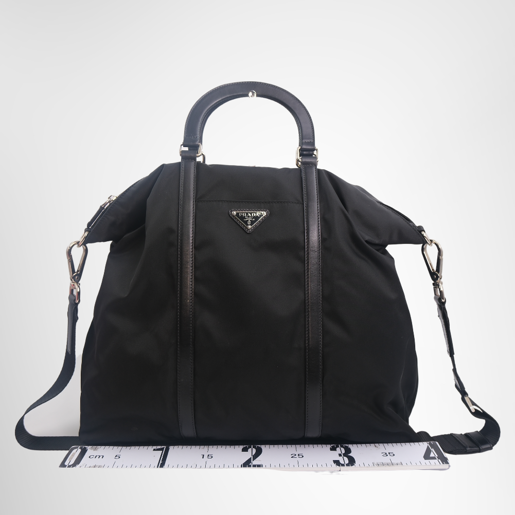 Prada Preowned Luxury Nylon 2-Way Shoulder Bag Front View - Antonio & Co.