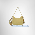 Prada Preowned Luxury Re-Edition 2005 Crochet Bag Back View With Mini Pouch