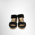 Prada Preowned Luxury Sandal Siera Espadrille Wedge Slide Sandal Front View