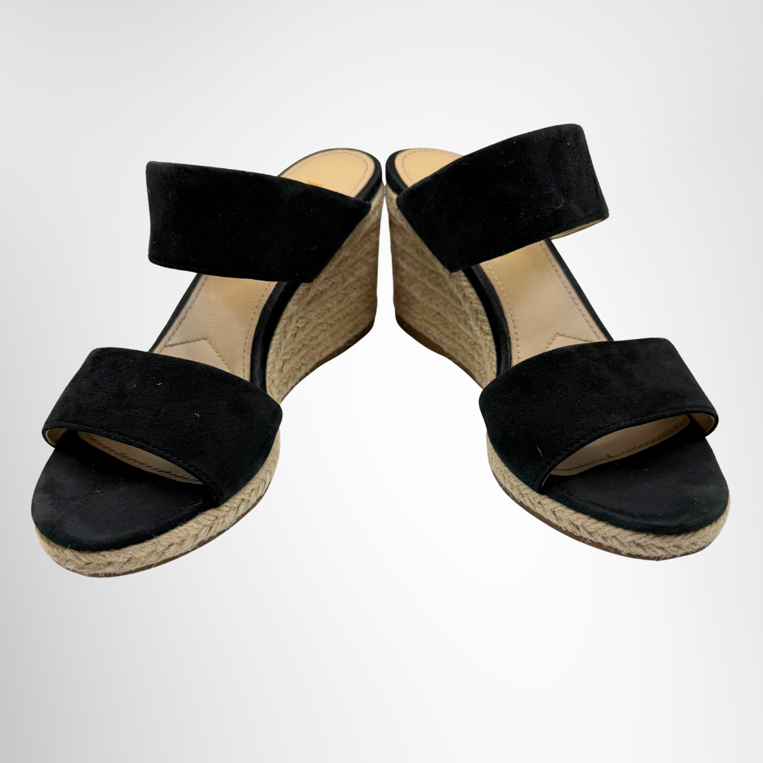 Prada Preowned Luxury Sandal Siera Espadrille Wedge Slide Sandal Front View 2