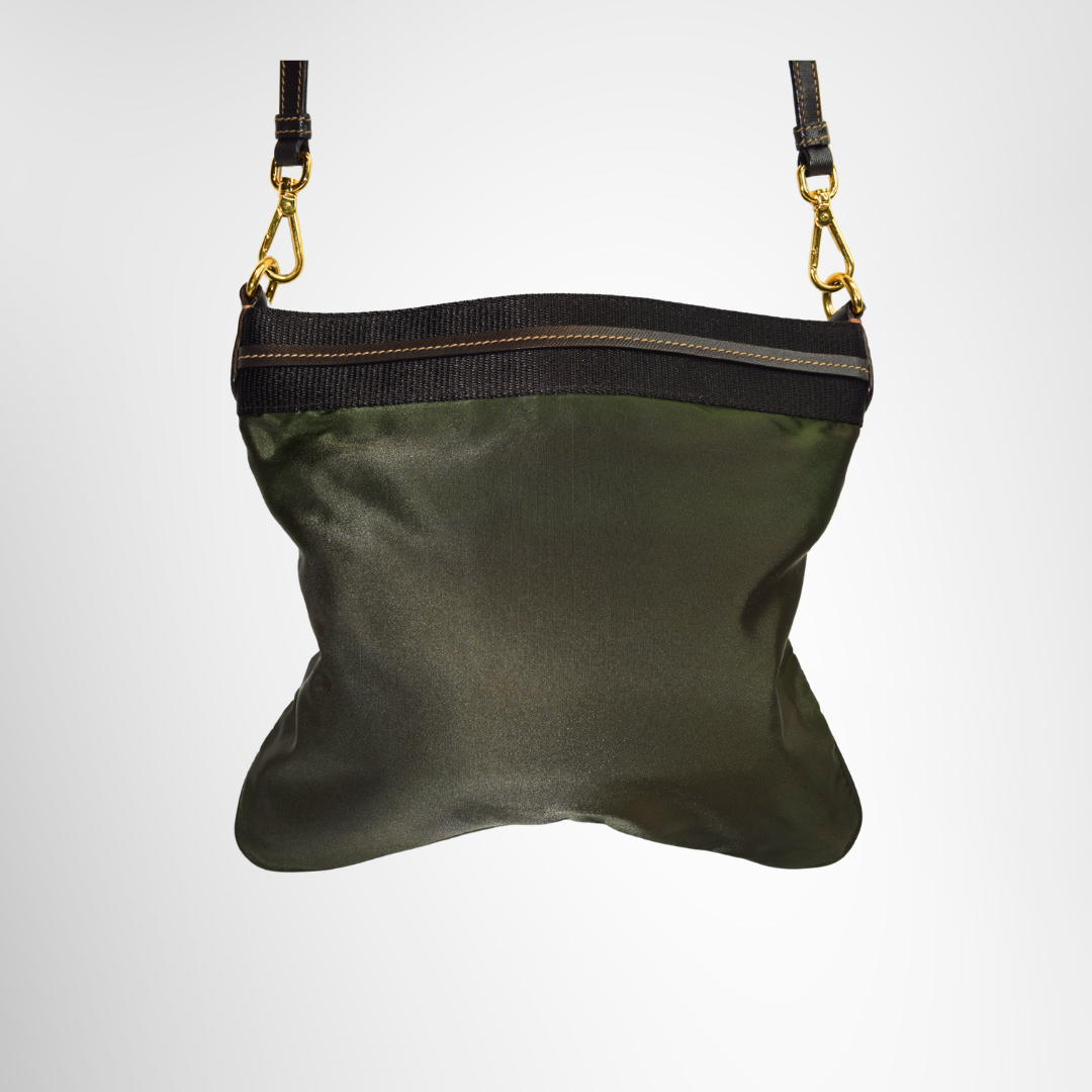 Prada Preowned Luxury Tessuto Canapa Logo Crossbody Bag Back View - Antonio & Co.