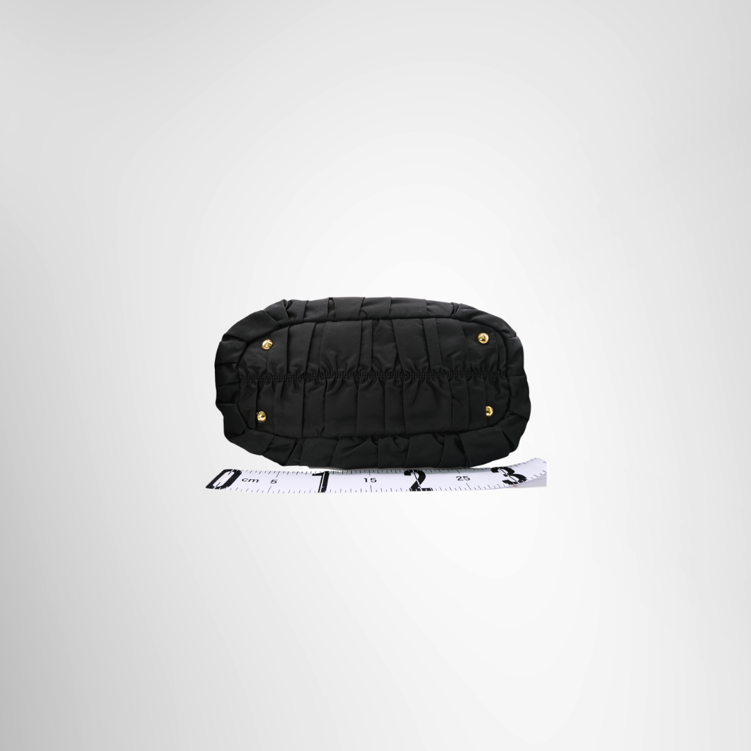 Prada Preowned Luxury Tessuto Gaufre Tote Bag Bottom View